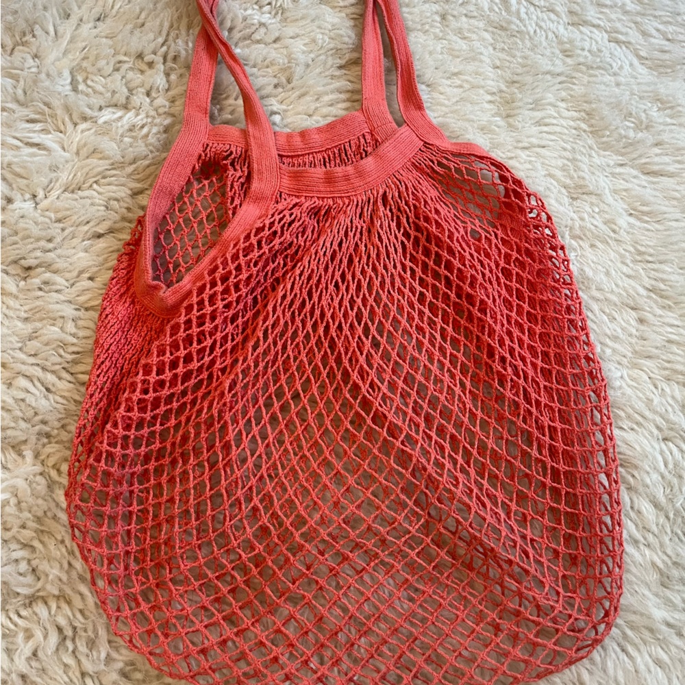 Red Mesh Tote Bag